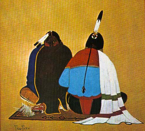 Kiowa/Comanche Painting by Monroe Tsa-Tok