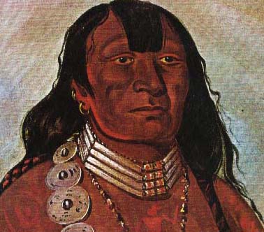 Painting of Little Mountain by George Catlin in 1834