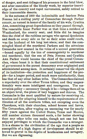 Battle of Pease River - Cynthia Ann Parker story from the book Indian Depredations in Texas by J. W. Wilbarger