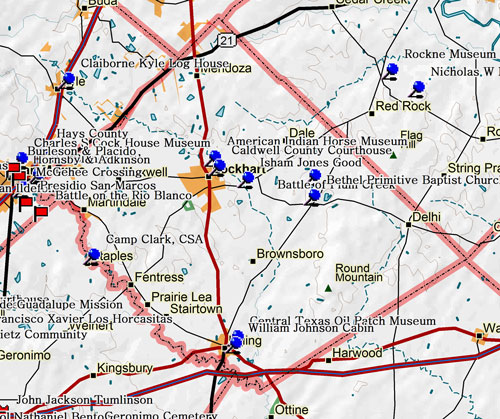 Map of Caldwell County