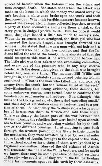 Cameron and Mason Masacre story from the book Indian Depredations in Texas by J. W. Wilbarger