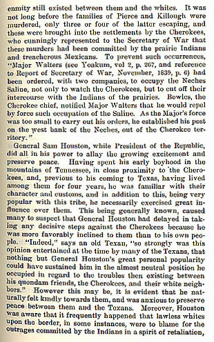 Cherokee War story from the book Indian Depredations in Texas by J. W. Wilbarger