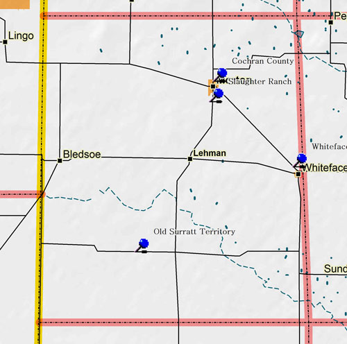 Map of Cochran County Historic Sites