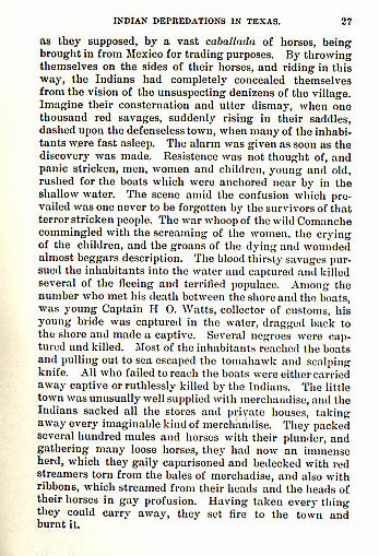 Great Comanche Invasion-Attack on Victoria-Sacking of Linnville story from the book Indian Depredations in Texas by J.W. Wilbarger