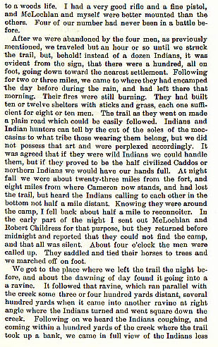 Captain Erath's Fight on Elm Creek story from the book Indian Depredations in Texas by J. W. Wilbarger