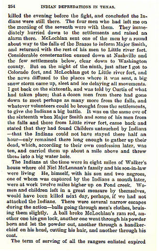 Captain Erath's Fight on Elm Creek story from the book Indian Depredations in Texas by J. W. Wilbarger