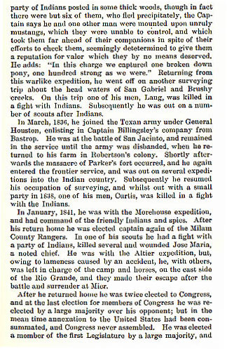 Captain George B. Erath story from the book Indian Depredations in Texas by J. W. Wilbarger