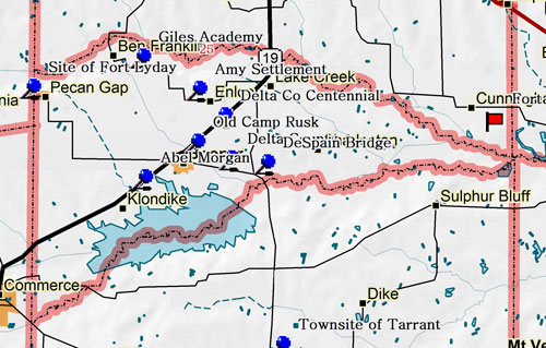 Map of Delta County Historic Sites