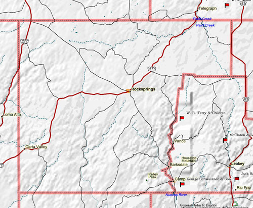 Map of Edwards County Historic Sites