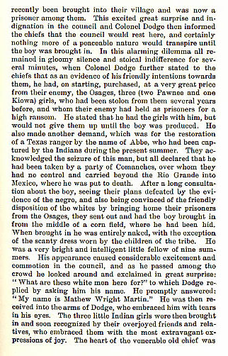 The Fate of Judge Martin story from the book Indian Depredations in Texas by J. W. Wilbarger