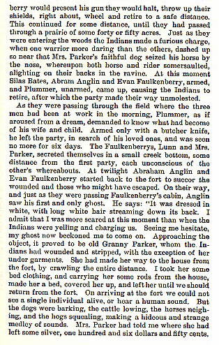 Parker Fort Massacre story from the book Indian Depredations in Texas by J. W. Wilbarger