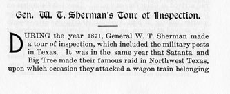 Gen. W. T. Sherman's Tour of Inspection