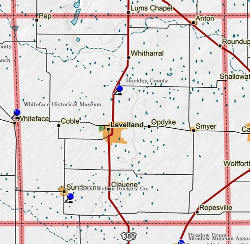 Map of Hockley County Historic Sites