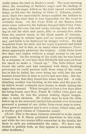 Indian Raids in Erath and Adjoining Counties story from the book Indian Depredations in Texas by J. W. Wilbarger