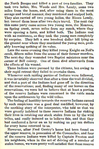 Indian Warfare on the Northwestern Border story from the book Indian Depredations in Texas by J. W. Wilbarger