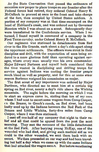 Indian Warfare on the Northwestern Border story from the book Indian Depredations in Texas by J. W. Wilbarger
