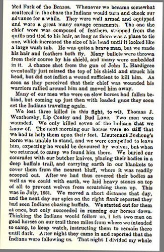 Indian Warfare on the Northwestern Border story from the book Indian Depredations in Texas by J. W. Wilbarger