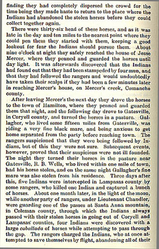 J.H. Chrisman story from the book Indian Depredations in Texas by J. W. Wilbarger