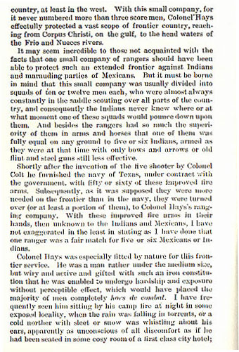 Colonel Jack Hays story from the book Indian Depredations in Texas by J. W. Wilbarger
