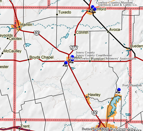 Map of Jones County Historic Sites