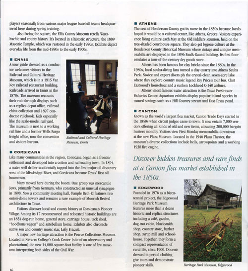 Texas Lakes Trail Brochure