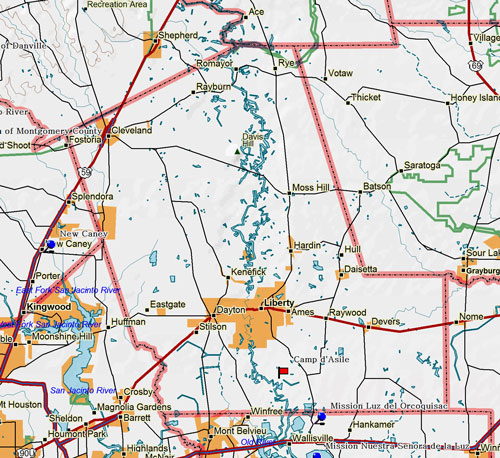 Map of Liberty County Historic Sites