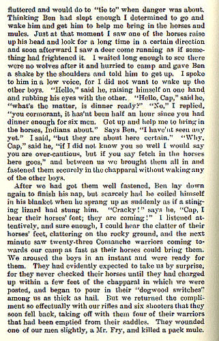 Indians Attack the Mail Coach story from the book Indian Depredations in Texas by J. W. Wilbarger
