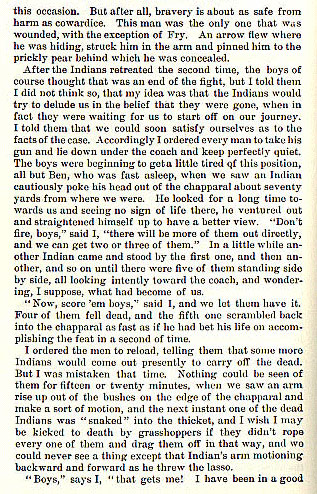Indians Attack the Mail Coach story from the book Indian Depredations in Texas by J. W. Wilbarger