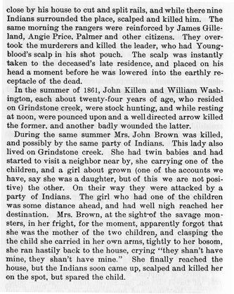More Murders in Parker County story from the book Indian Depredations in Texas by J. W. Wilbarger