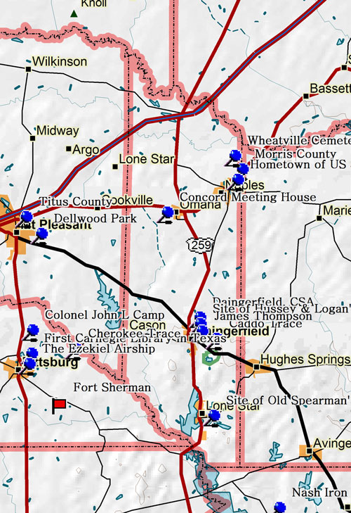 Map of Morris County Historic Sites