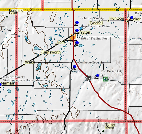 Map of Ochiltree County