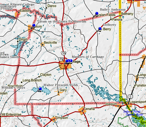 Map of Panola County