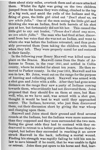 Murders in Parker County - 1863 - 1873 story from the book Indian Depredations in Texas by J. W. Wilbarger