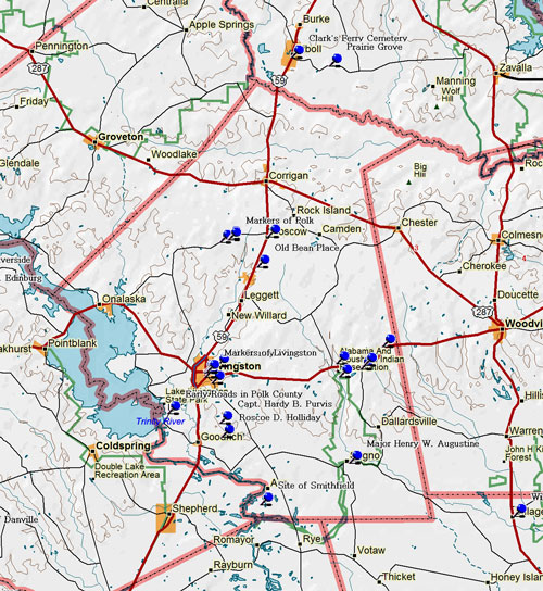 Map of Polk County