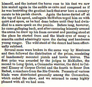 Riding Match between Rangers and Comanches story from the book Indian Depredations in Texas by J. W. Wilbarger