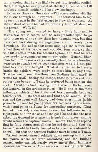 Satanta, Satank and Big Tree's Raid story from the book Indian Depredations in Texas by J. W. Wilbarger