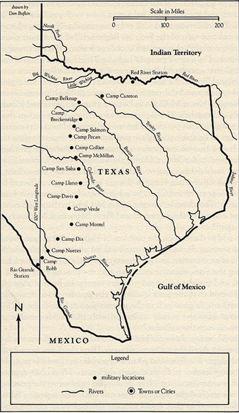 Posts of the Frontier Regiment, 1862-63
