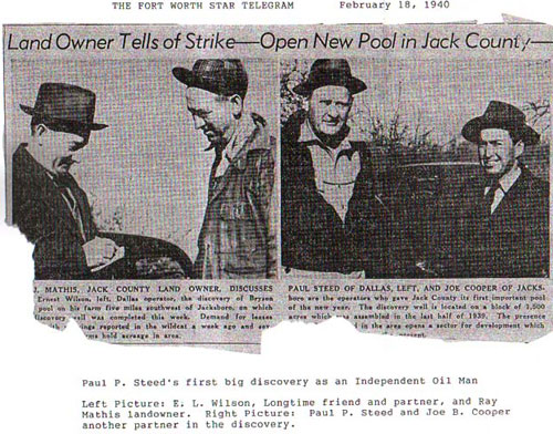 Picture of Paul P. Steed and Joe Cooper in the Fort Worth Star Telegram