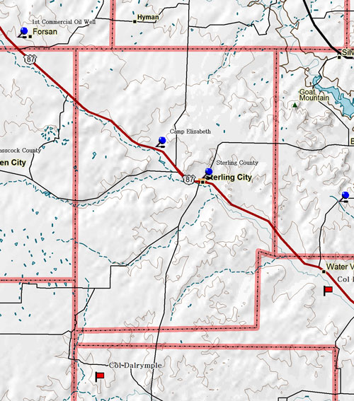 Map of Sterling County