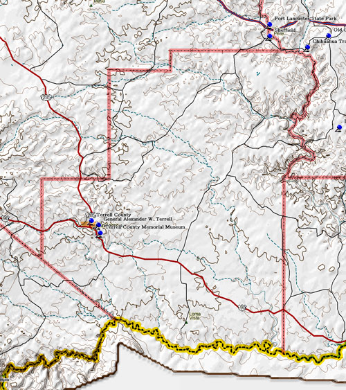 Map of Terrell County