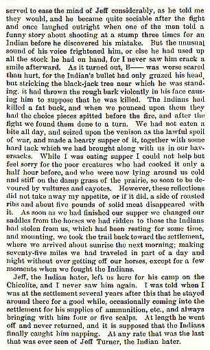The Indian Hater story from the book Indian Depredations in Texas by J. W. Wilbarger