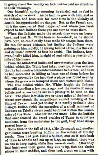 Thomas Schuff story from the book Indian Depredations in Texas by J. W. Wilbarger