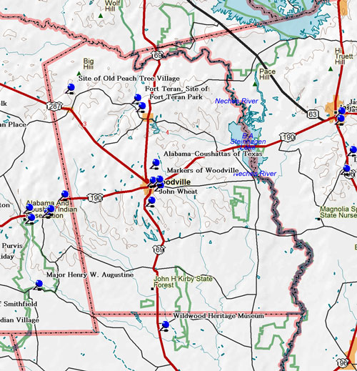 Map of Tyler County