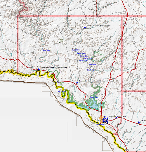 Map of Val Verde County