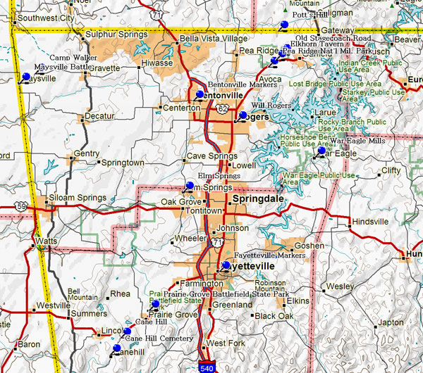 Northwest Arkansas Map With Cities Fsu Spring Break 2024