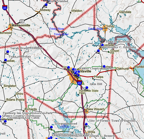 Map of Walker County