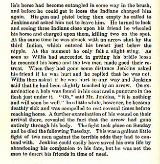 Willliam Jenkins story from the book Indian Depredations in Texas by J. W. Wilbarger