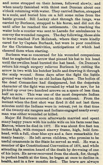 Major Ed Burleson's Fight with Foot Indians