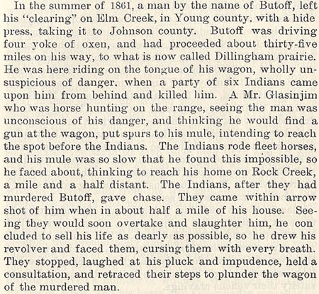 Butoff story by Wilbarger