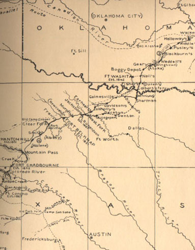 Butterfield Stage Line Map